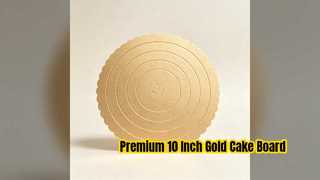 10 inch gouden taartbord Stevige voedselveilige bakkerijbasis